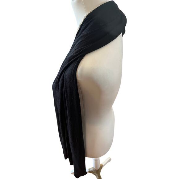 black and faux pearl scarf one size - Picture 5 of 5